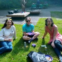 SEFS End of Year Group on Lawn at Anderson Courtyard