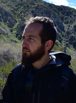 man near a mountain