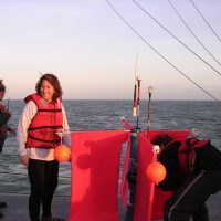 Vera Trainer aboard the RV Thompson